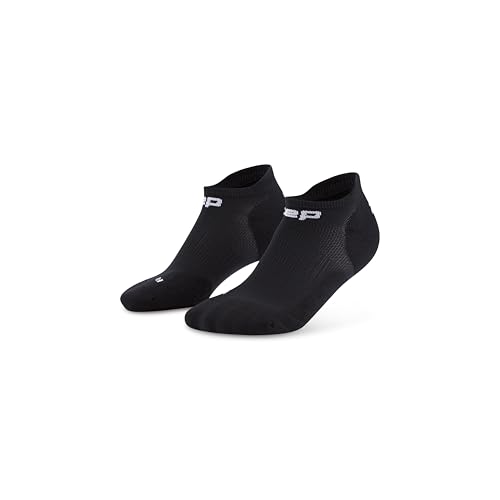 Medium Black CEP Core Run 5.0 No Show Socks with Arch Support & Anti-Slip Grip