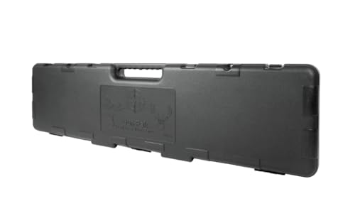 54 Inch Weather-Resistant Gun Case with Foam Interior and Lock Tabs - Black Tactical Hard Case