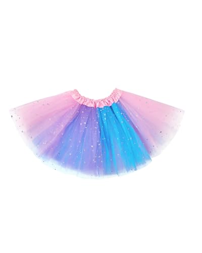 Girls Sparkle Tutu Dress for Toddlers 2-8 Years Pink Purple Blue Variation
