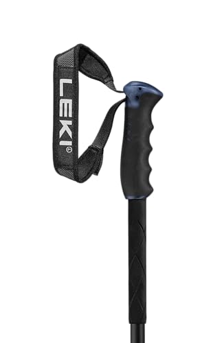 LEKI Pitch Back Ski Poles - Black Neon Orange Dark Anthracite 120cm