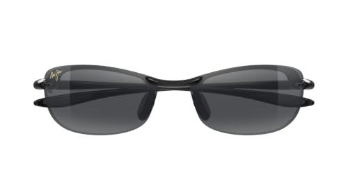 Maui Jim Makaha Rimless Polarized Sunglasses - Gloss Black/Neutral Grey, 64mm