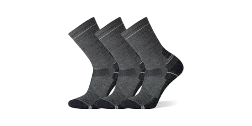 Smartwool Men's Hike Light Cushion Crew Socks 3-Pack - Medium & Large Gray