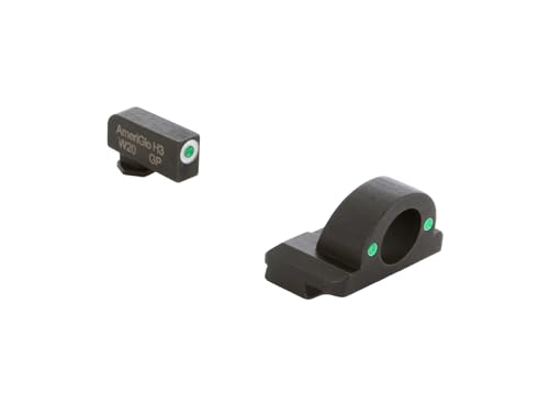 AmeriGlo Ghost Ring Sight Set for Glock Gen 1-5 Green Tritium | Fits 9mm/.40/.380/10mm/.45