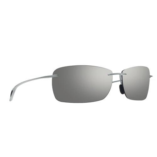 JULI Sports Sunglasses for Men Women Tr90 Rimless Frame for Running Fishing Golf Surf Driving MJ8010（Shiny Grey/Silver）