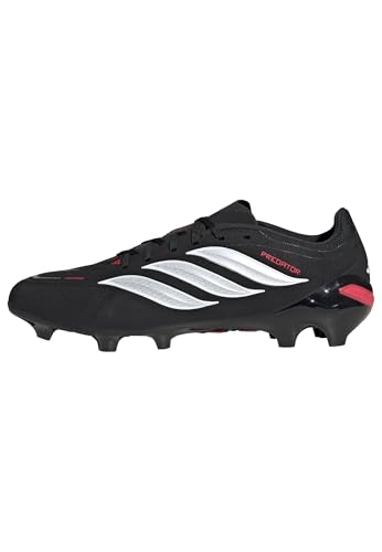 Adidas Unisex 24 Club Flexible Ground Soccer Cleats - Black/White/Lucid Red, 11 Women/10 Men