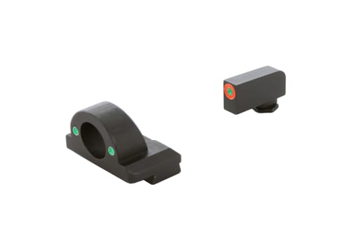AmeriGlo Ghost Ring Night Sight Set for Glock Gen 5 9mm/.40 – Green Tritium, Orange Outline