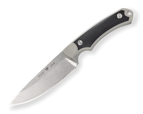 Alpha Hunting Knife with Sheath - 4.38-inch Blade, Gray, Full Tang, Outdoor