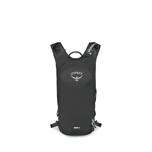 Osprey Berm Bike Hydration Backpack Raven Black 8L with Reservoir - Lightweight Cycling Pack