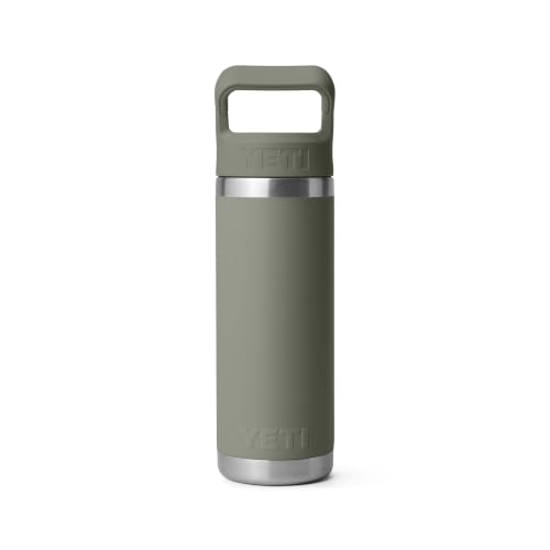 YETI 18 oz Insulated Stainless Steel Bottle with Color Match Straw Cap - Pampa Green