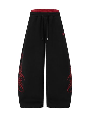 Aelfric Eden Women's Double Waist Baggy Barrel Sweatpants - X-Small Black