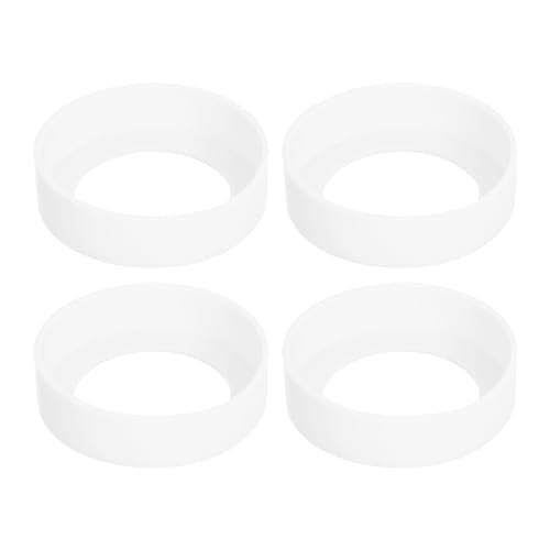 Clear Silicone Water Bottle Boot Sleeve 70mm Non Slip Bottom Cover - Pack of 4