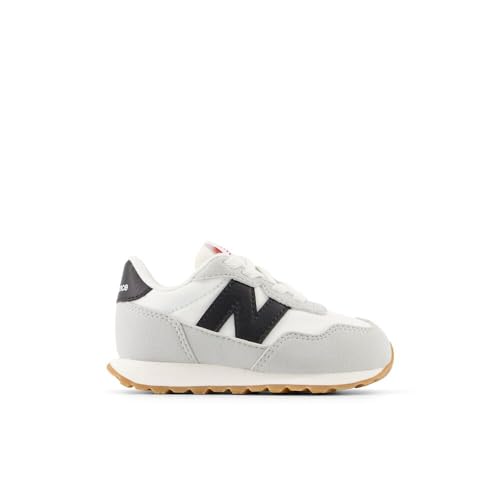 New Balance Kid's 237 Bungee Lace Sneakers - Little Kid White/Black 11