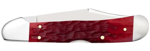 Pocket Knife with Red Bone Handle and Locking Blade - 4.25 Inch