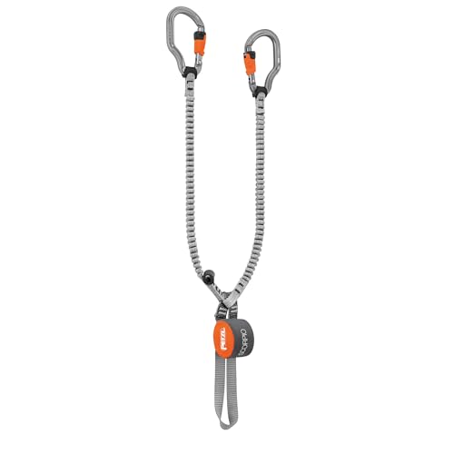 Petzl Scorpio Vertigo Via Ferrata Lanyard with Carabiners – Lightweight & Compact Climbing Safety Gear