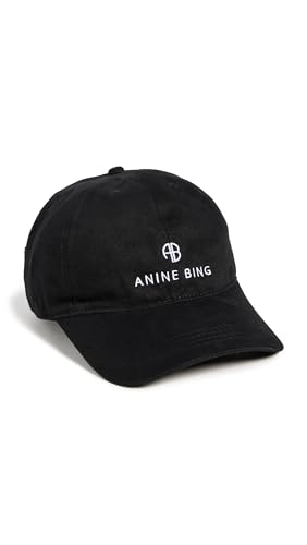 ANINE BING Women's Jeremy Baseball Cap - Black One Size Hat for Women