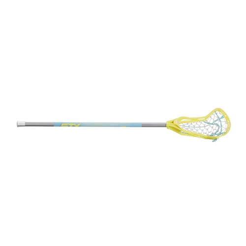 Girl's Lacrosse Stick - Yellow Crux 100 Attack Complete Stick for Youth Players