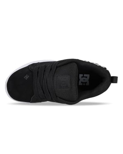 DC Girls Court Graffik Skate Shoe, Black/Leopard, 11.5 Little Kid
