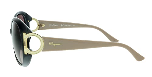 Ferragamo Brown Gradient Oval Sunglasses SF668 57mm – Stylish UV Protection