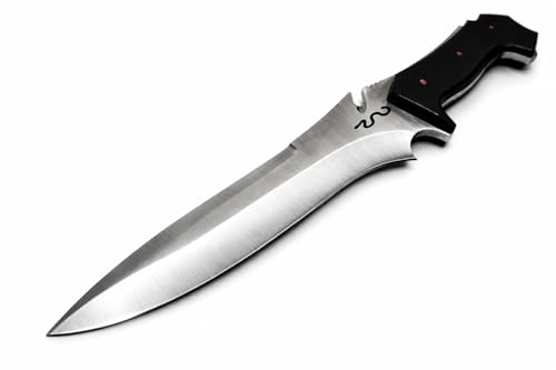 Jack Krauser Replica Knife - Handmade 5160 Spring Steel Tactical & Hunting Knife with Micarta Handle & Leather Sheath