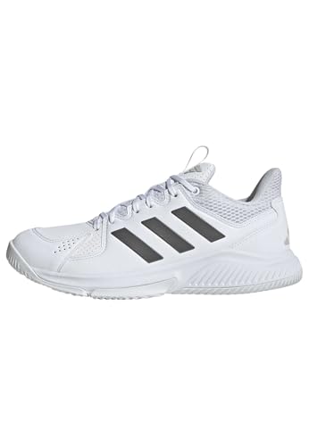 Adidas Women's Court Flight Indoor Volleyball Shoes 8.5 White/Dark Grey/Grey
