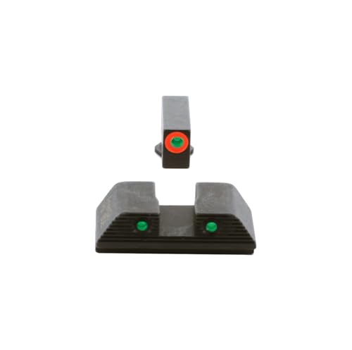 Gen 5 Front and Rear Sight Set - Green Tritium & Orange Outline