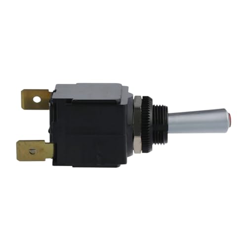 12V Marine Toggle Switch Kit - Red Lighted SPST On-Off Heavy Duty Panel Sealed