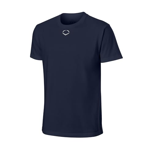 Men's Cotton Short Sleeve T-Shirt - Navy, Medium - Breathable Activewear