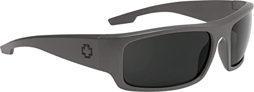 Spy Optic Piper Rectangular Wrap Sunglasses Matte Grey / Grey Polarized