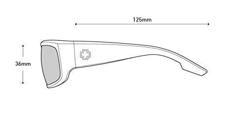 Spy Optic Piper Rectangular Wrap Sunglasses Matte Grey / Grey Polarized