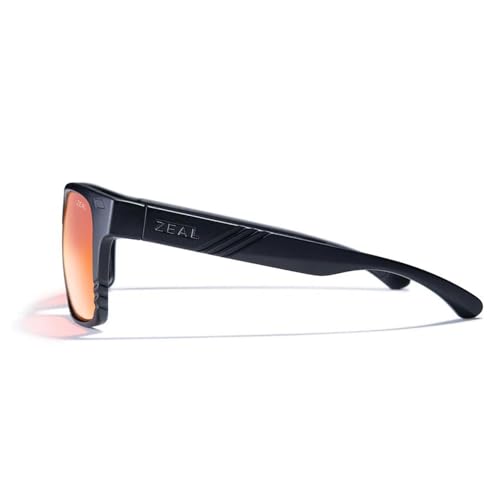 Zeal Optics Brewer Polarized Sunglasses Men & Women Matte Black/Ellume Phoenix Mirror