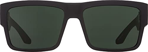 Square Sunglasses with Color Contrast & Polarized Lenses - Matte Black, Happy Bronze & Green Mirror