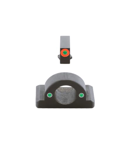 AmeriGlo Ghost Ring Night Sight Set for Glock Gen 5 9mm/.40 – Green Tritium, Orange Outline