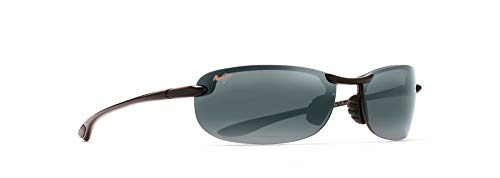 Maui Jim Makaha Rimless Polarized Sunglasses - Gloss Black/Neutral Grey, 64mm