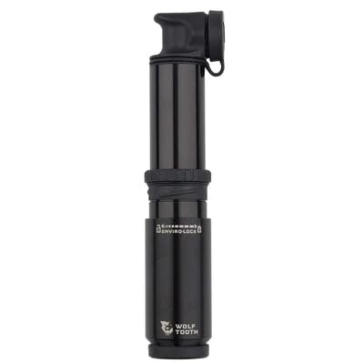 Wolf Tooth EnCase Bike Pump 40cc with Tubeless Tire Plug Tool - Waterproof, Compact, Quick-Access