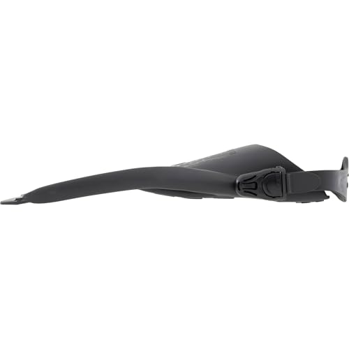 Cressi Star Swim Fins Open-Heel Adjustable Foot Pocket - Black/Black, L/XL
