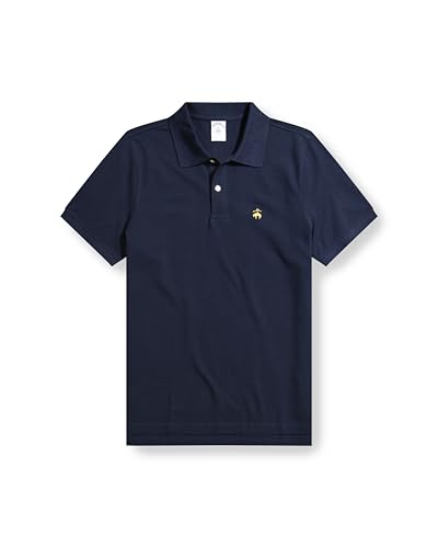 Men's Short Sleeve Cotton Pique Polo Shirt - Blue, Large