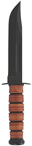 Full Size US Marine Corps Fixed Blade Knife with Leather Sheath - 11.88 Inch