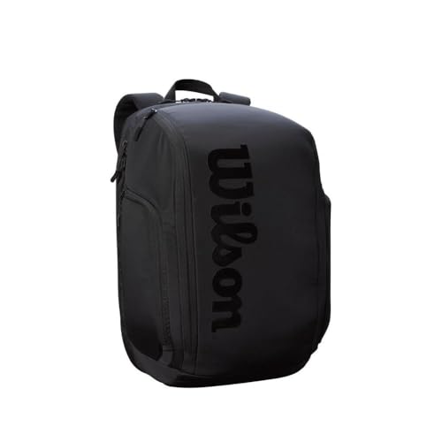 Tennis Bag with Laptop Pocket - Black, Padded Racket & Shoe Compartments - Pro Staff Variation