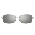 JULI Sports Sunglasses for Men Women Tr90 Rimless Frame for Running Fishing Golf Surf Driving MJ8010（Shiny Grey/Silver）