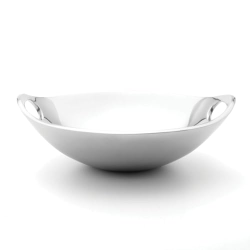 10-Inch Metal Alloy Serving Bowl with Handles for Snacks & Home Décor