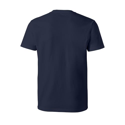 Men's Cotton Short Sleeve T-Shirt - Navy, Medium - Breathable Activewear