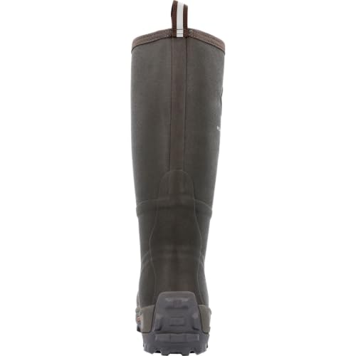 Men's Waterproof Snake Strike Resistant Rubber Work Boots - Brown, Size 11