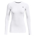 Under Armour Women's Long Sleeve Crew Neck T-Shirt Medium White & Black