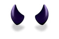 Purple Magnetic Devil Horns for Helmet - Interchangeable Motorcycle & Bike Accessories