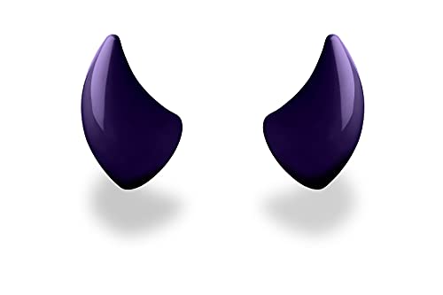 Purple Magnetic Devil Horns for Helmet - Interchangeable Motorcycle & Bike Accessories