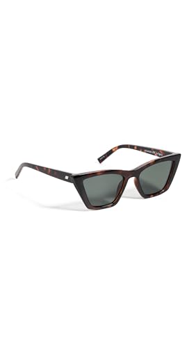 Le Specs Velodrome Cat Eye Sunglasses Women Dark Tort Frame Khaki Lenses
