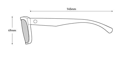 SPY OPTIC Sun Downer, Square Sunglasses, Color and Contrast Enhancing Lenses, Clear - Blue Sunset Fade Lenses
