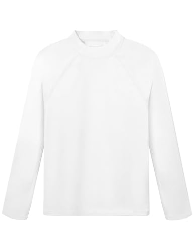 Roadbox Boys Toddler UPF 50+ White Long Sleeve Rash Guard Swim Shirt Medium