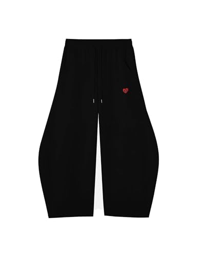 Aelfric Eden Medium Black Super Baggy Y2K Wide Leg Sweatpants – Unisex Casual Joggers