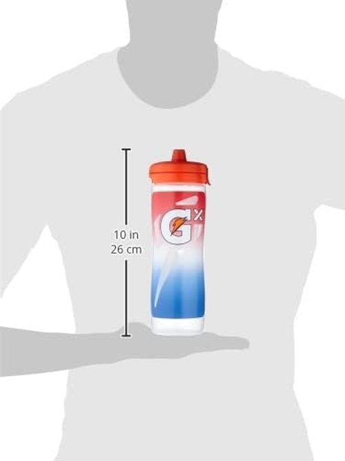 Gatorade Gx Sports Bottle - Faded Flag Design | Durable 30oz Plastic Hydration Solution